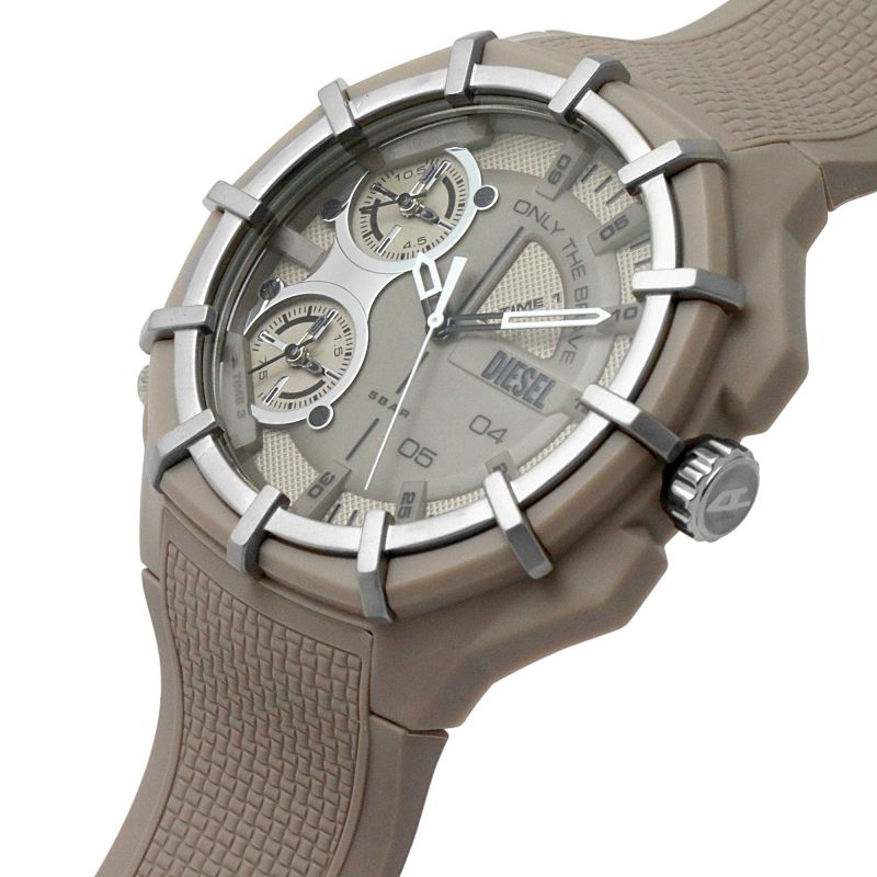 Diesel Framed DZ1990 Three-Hand Brown Silicone Men's Watch - mzwatcheslk srilanka