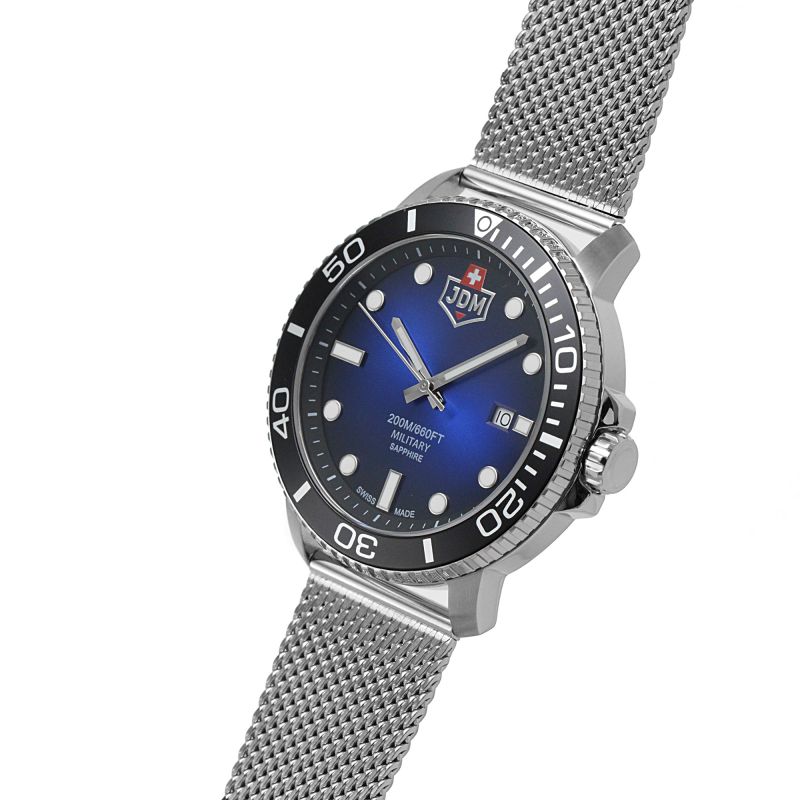 JDM Military JDM-WG008-04 Tango Blue Dial Stainless Steel Mesh Men's Watch - mzwatcheslk srilanka