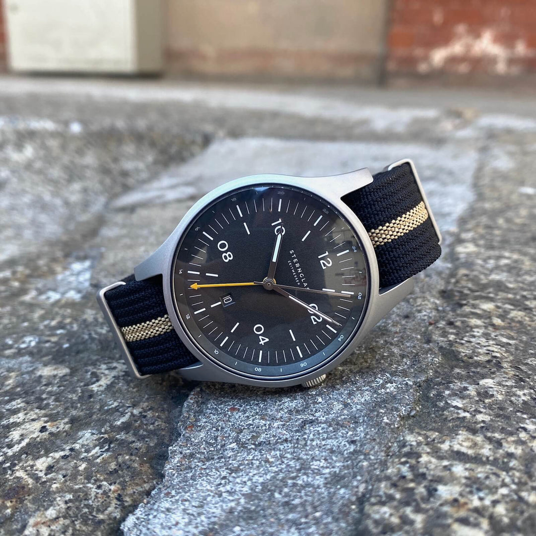 STERNGLAS S01-TA11-NA04 Taiga GMT Vintage 42mm Quartz Men's Watch - mzwatcheslk srilanka