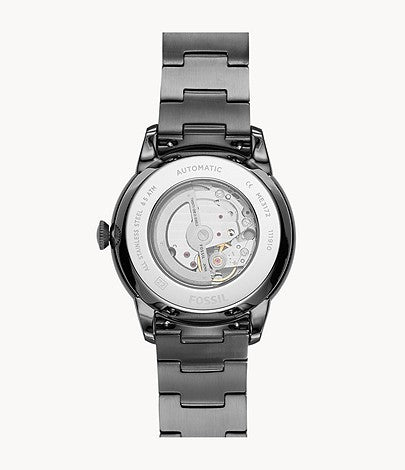 Fossil ME3172 Townsman Automatic Black Dial Gunmetal Stainless Steel Bracelet Men's Watch - mzwatcheslk srilanka