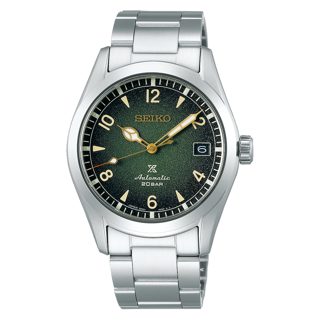 Seiko SPB155J1 Prospex Alpinist Men's Green Dial Stainless Steel Bracelet Men's Watch - mzwatcheslk srilanka