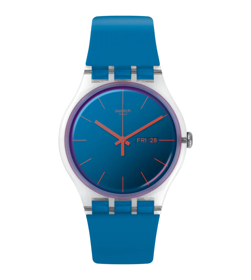 Swatch SUOK711 New Gent Polablue Blue Silicone Strap Women's Watch - mzwatcheslk srilanka