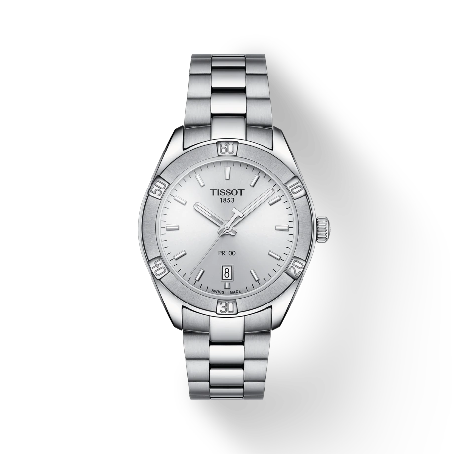 Tissot T1019101103100 PR 100 Sport Chic 36mm Stainless Steel Silver Women’s Watch - mzwatcheslk srilanka