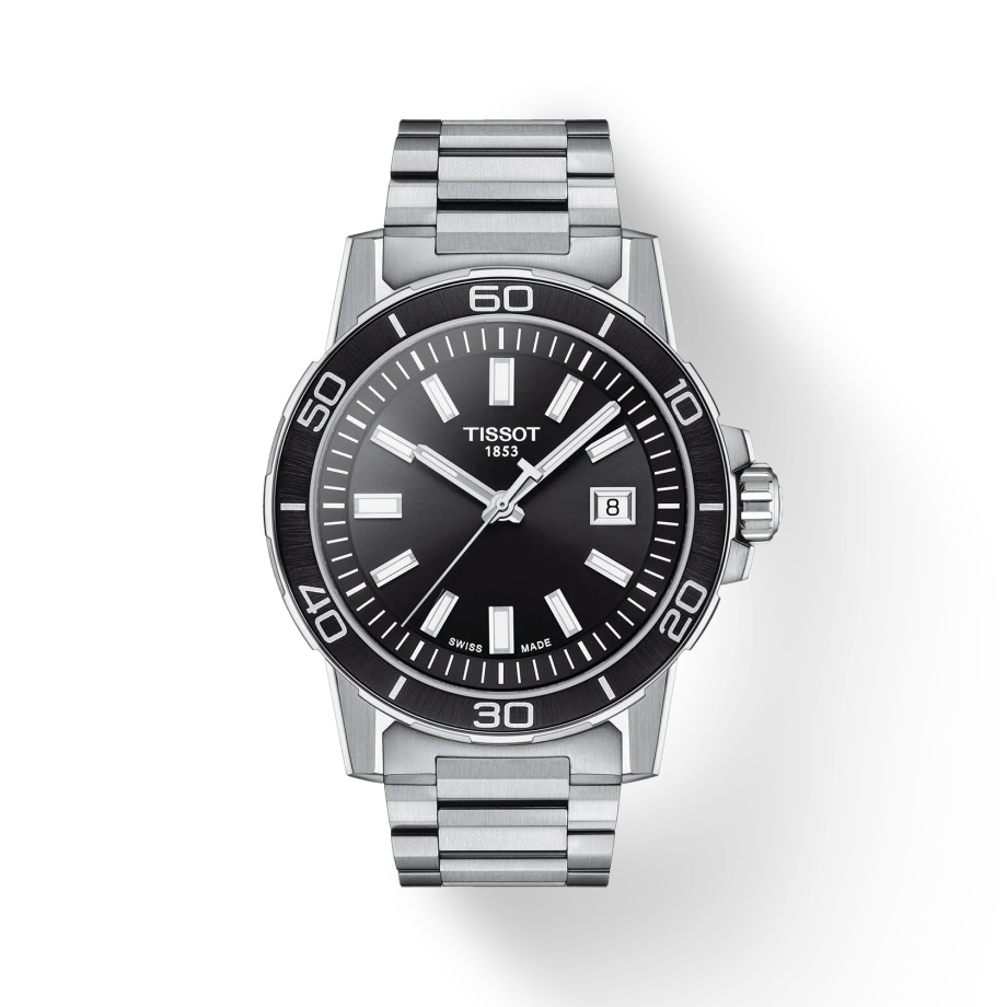 Tissot T1256101105100 Supersport Black Dial Stainless Steel Bracelet Men's Watch - mzwatcheslk srilanka