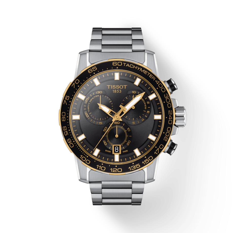 Tissot T1256172105100 Supersport Chrono Black Dial Stainless Steel Bracelet Men's Watch - mzwatcheslk srilanka