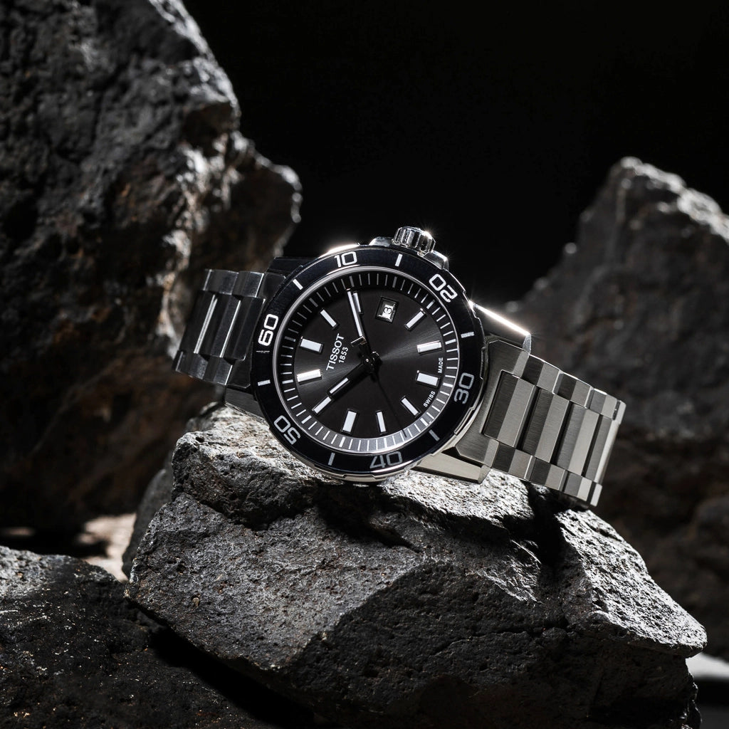 Tissot T1256101105100 Supersport Black Dial Stainless Steel Bracelet Men's Watch - mzwatcheslk srilanka