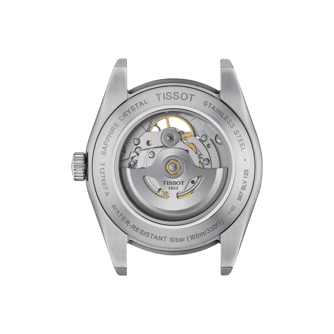Tissot T1274071104101 Gentleman Powermatic 80 Blue Dial Open Heart Stainless Steel Bracelet Men's Watch - mzwatcheslk srilanka