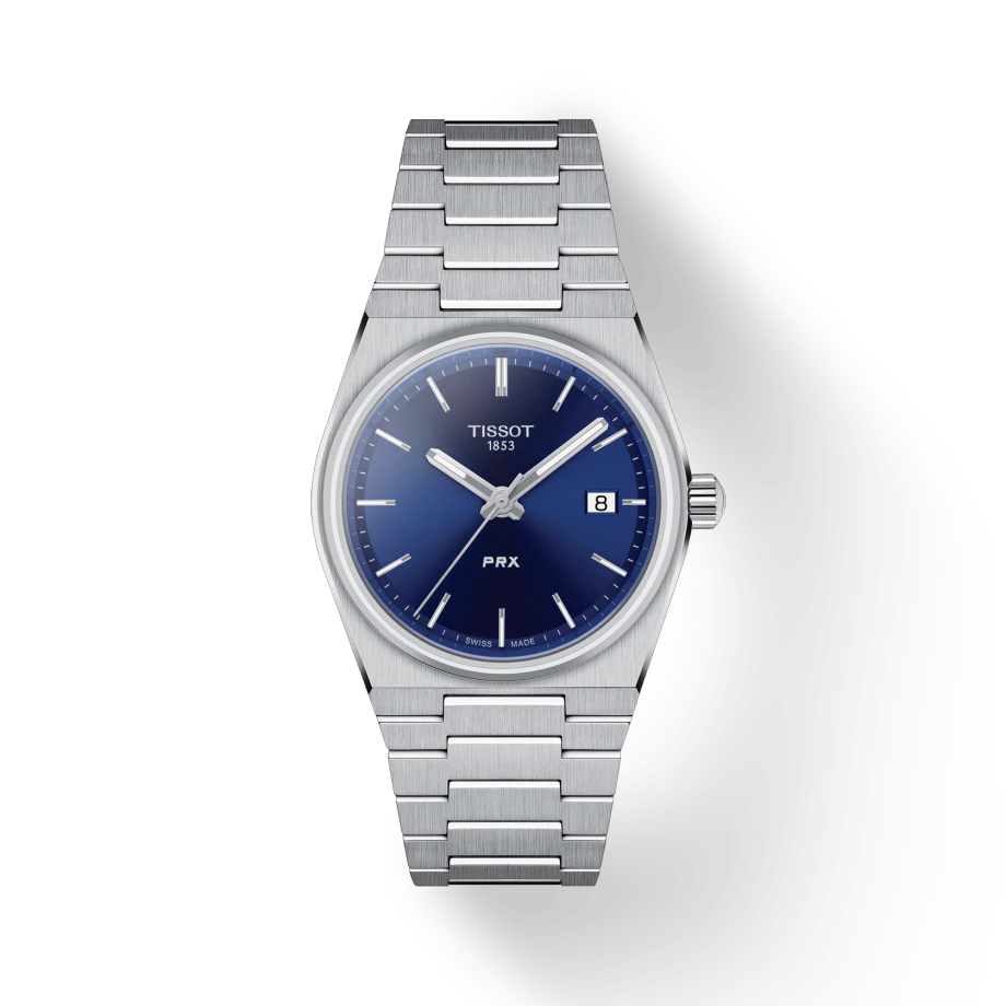 Tissot T1372101104100 PRX 35mm Blue Dial Stainless Steel Bracelet Unisex Watch - mzwatcheslk srilanka