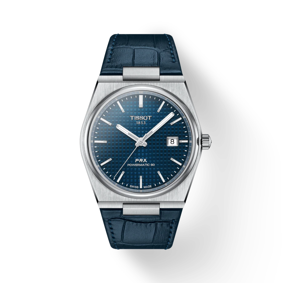Tissot PRX Automatic Blue Dial Blue Leather Strap T1374071604100 Men's Watch - mzwatcheslk srilanka