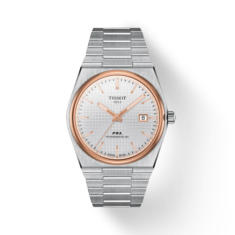 Tissot T1374072103100 PRX 40 205 Powermatic 80 White Dial Stainless Steel Bracelet Men's Watch - mzwatcheslk srilanka