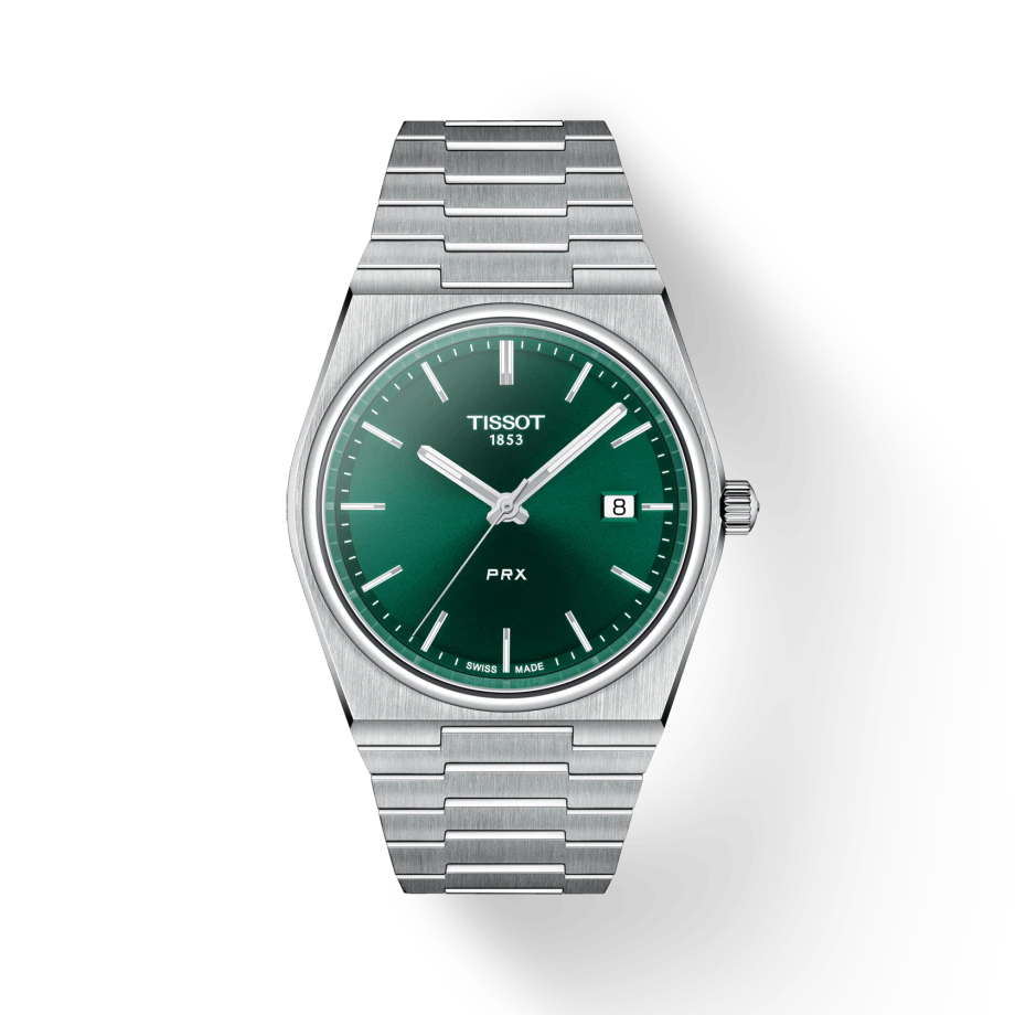 Tissot T1374101109100 PRX 40 205 Green Dial Stainless Steel Bracelet Men's Watch - mzwatcheslk srilanka