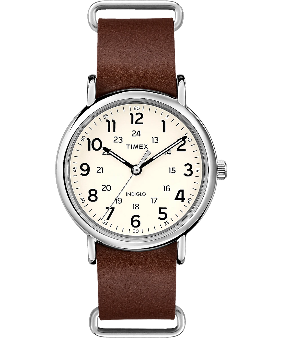 Timex Originals T2P495 Weekender Brown Leather Strap - mzwatcheslk srilanka