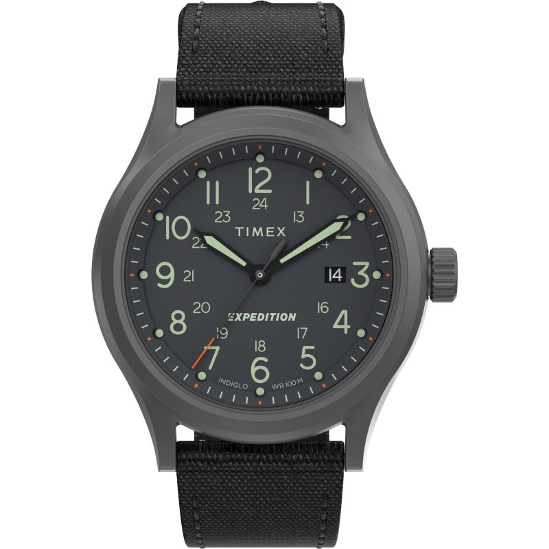 Timex Expedition TW2V07200 Sierra Stainless Steel Case Graphite Dial Black Fabric Strap Men's Watch - mzwatcheslk srilanka
