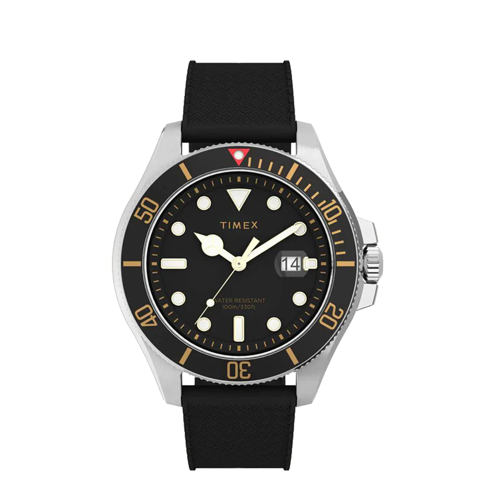 Timex Harborside TW2V27200 Coast Black Silicone Strap Men's Watch - mzwatcheslk srilanka