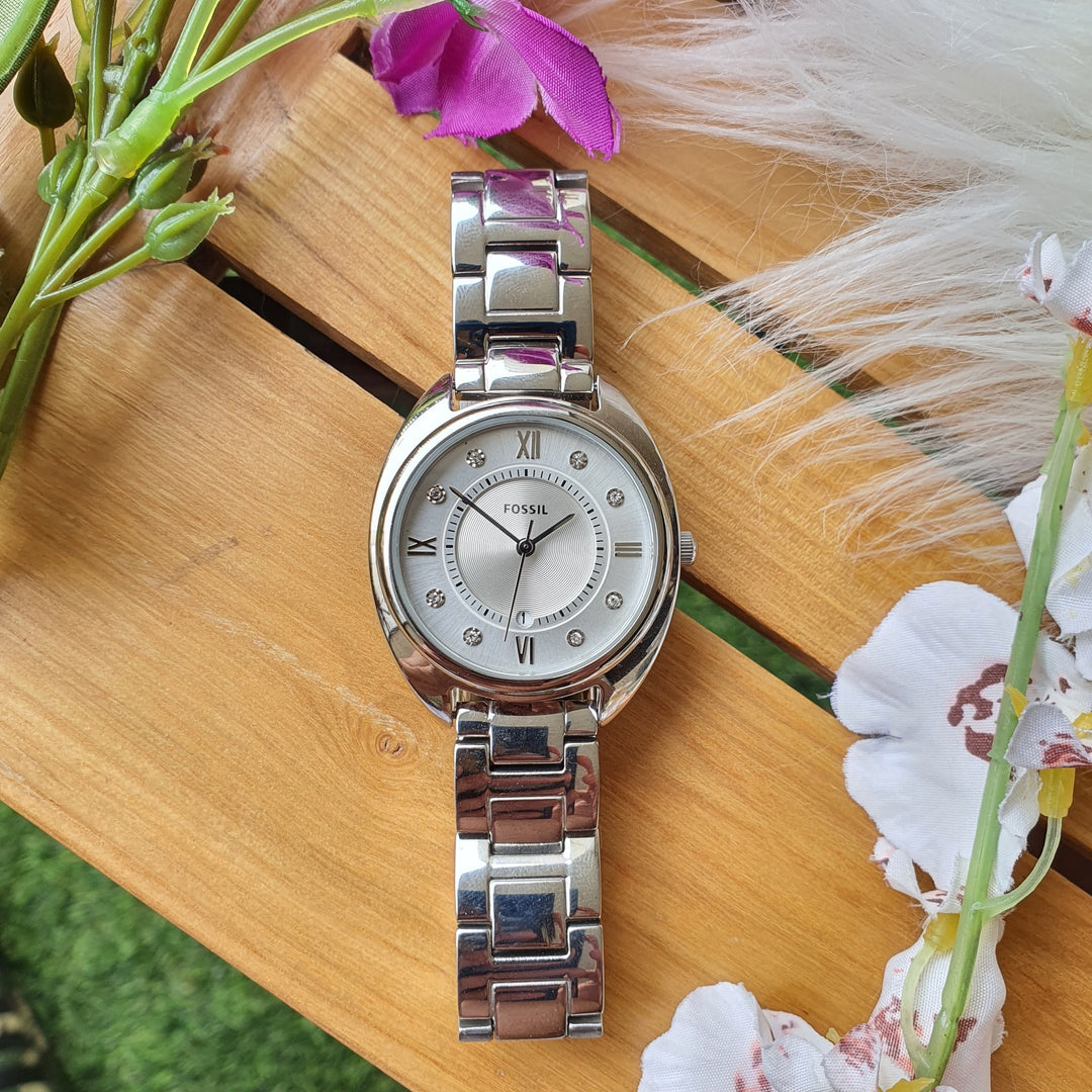 Fossil ES5069 Gabby Silver Stainless Steel Quartz Women's Watch - mzwatcheslk srilanka