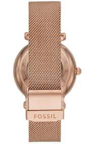 Fossil Carlie Women's Automatic Rose Gold Open Heart Dial Rose Gold Steel Mesh Bracelet E3175 Watch - mzwatcheslk srilanka