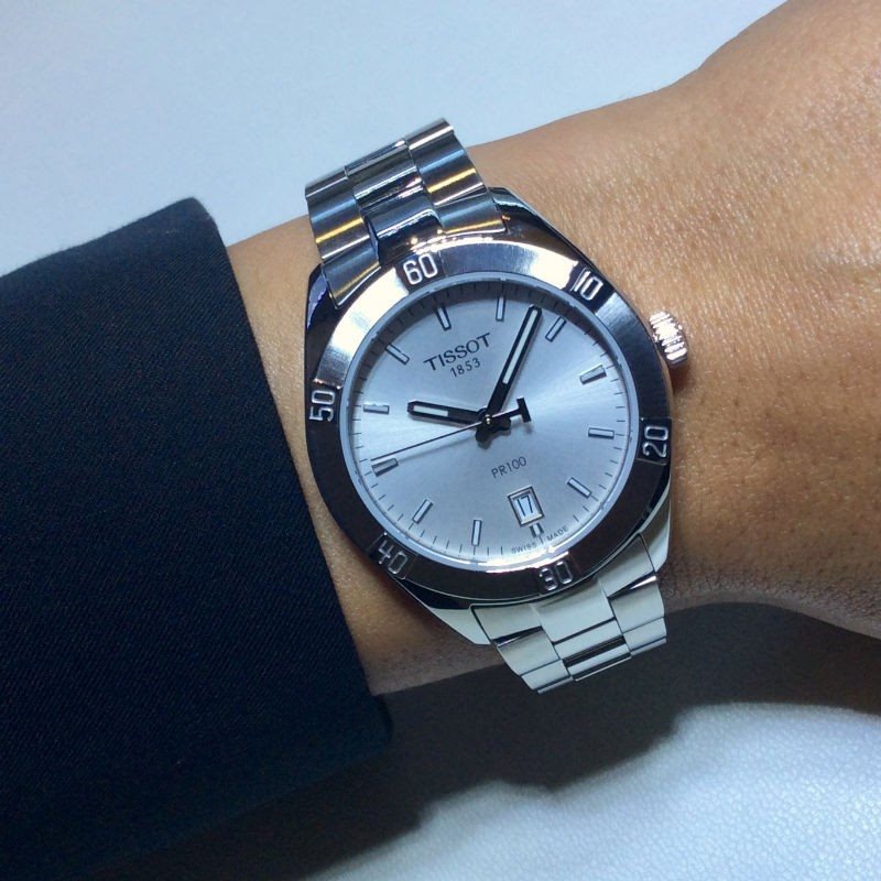 Tissot T1019101103100 PR 100 Sport Chic 36mm Stainless Steel Silver Women’s Watch - mzwatcheslk srilanka