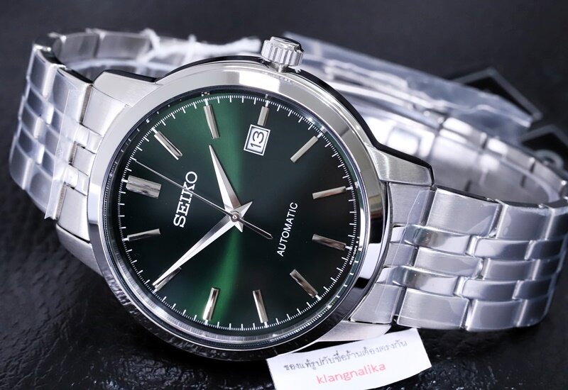 Seiko SRPH89K1 Automatic Green Dial Stainless Steel Dress Men's Watch – MZ  Watches