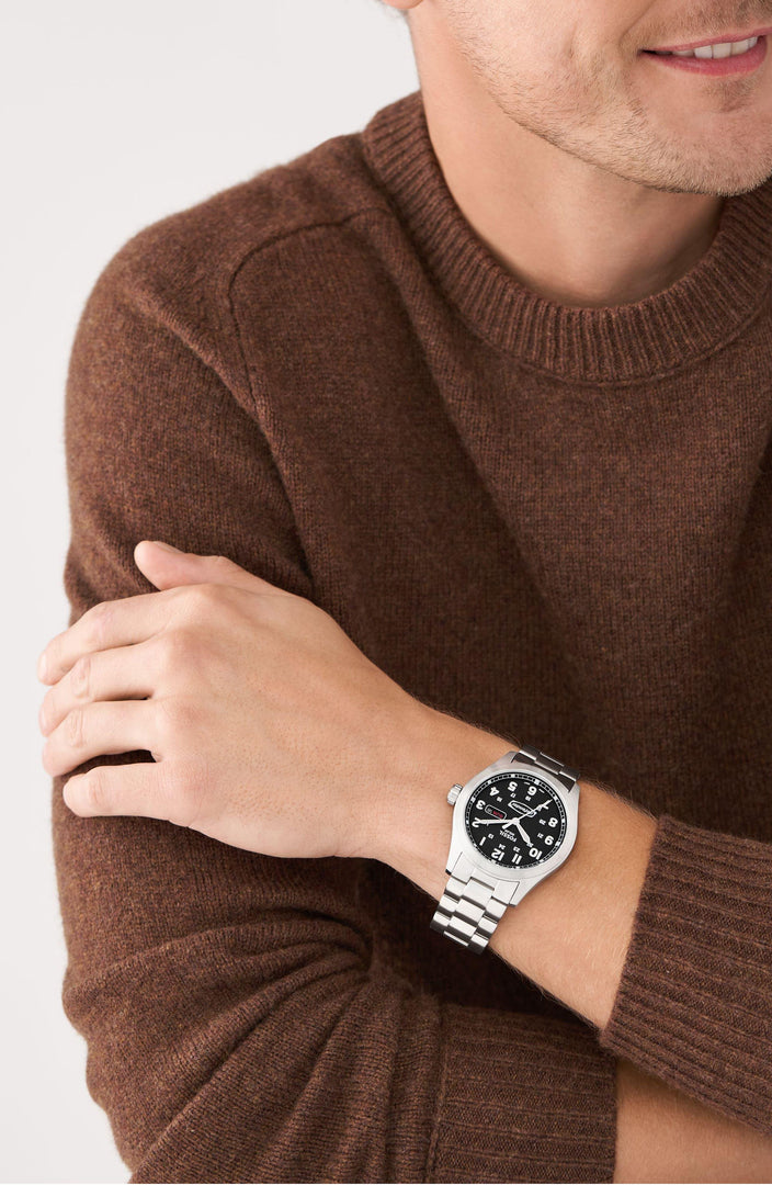 Fossil FS5976 Defender Black Dial Stainless Steel Bracelet Men's Watch - mzwatcheslk srilanka