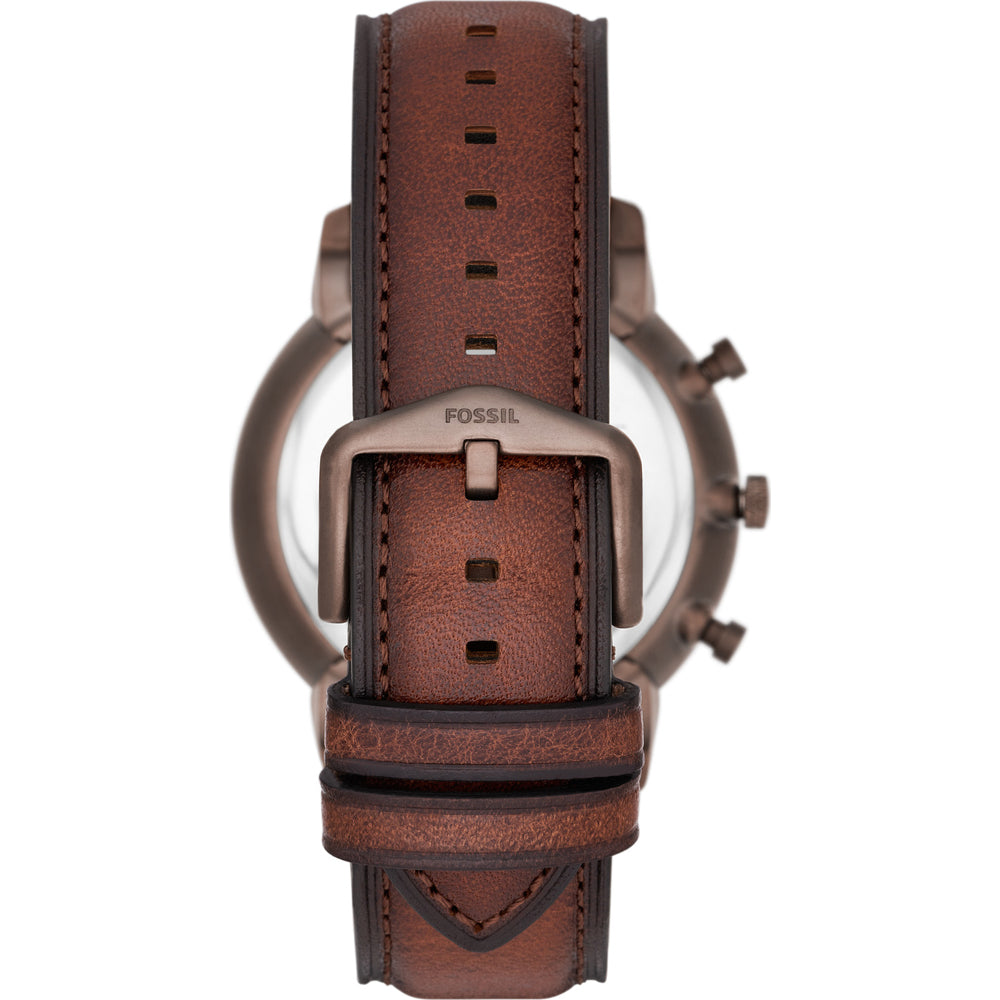 Fossil FS5941 Neutra Beige Chronograph Dial Brown Eco-Leather Strap Men's Watch - mzwatcheslk srilanka