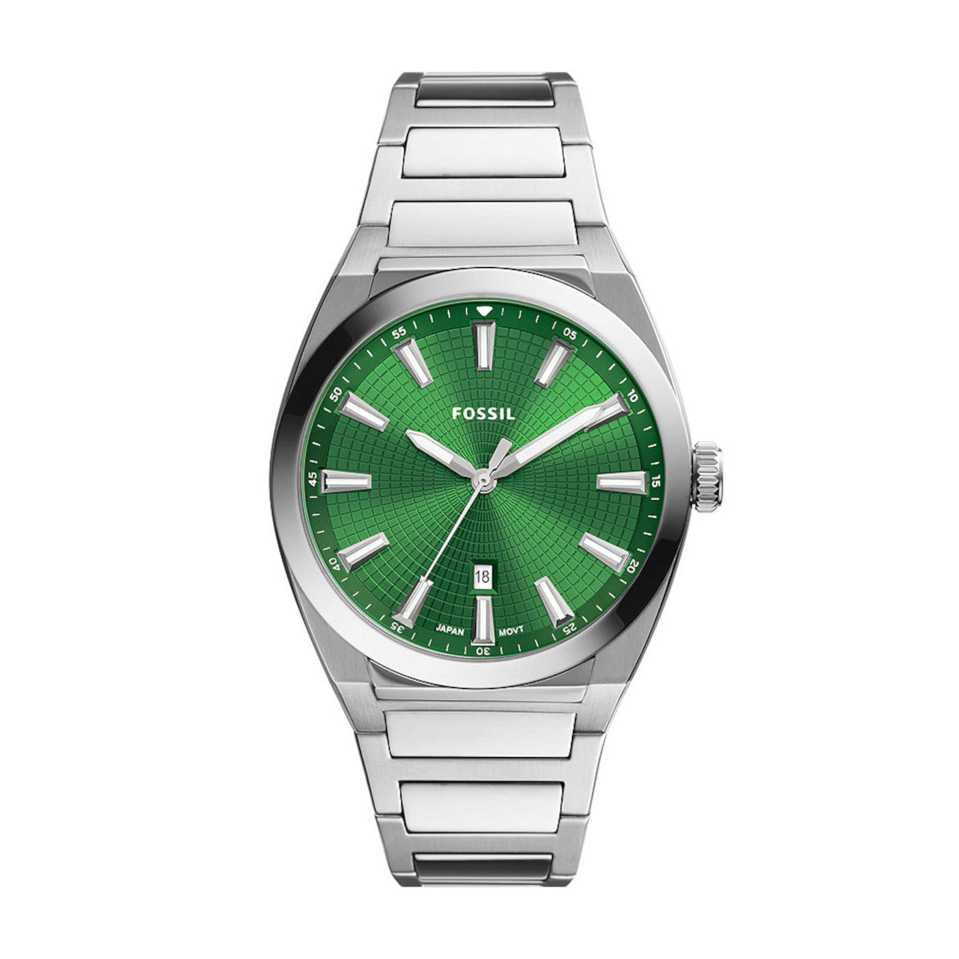 Fossil FS5983 Everett Green Dial Stainless Steel Bracelet Men s