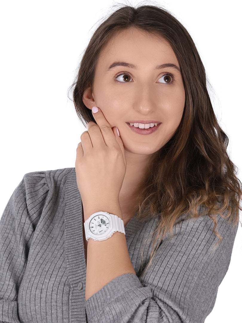 Casio Mid Sized G-Shock GMA-S2100-7AER White Resin Strap White Dial Women's Watch - mzwatcheslk srilanka