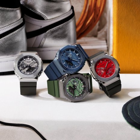 Casio G-Shock GM-2100-1AER Stainless Steel Case Resin Strap Men's Watch - mzwatcheslk srilanka