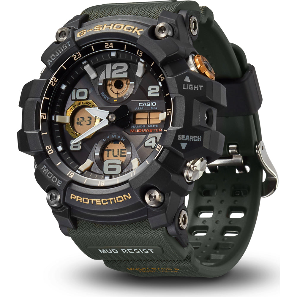 Casio G-Shock GWG-100-1A3ER Mudmaster Waveceptor Green Strap Men's