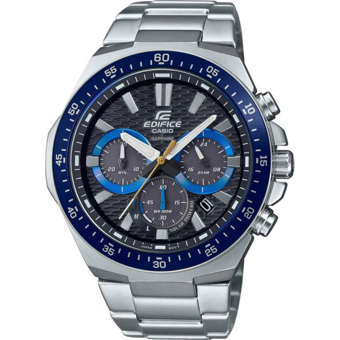 Casio Edifice EFS-S600D-1A2VUEF Solar Chronograph Blue Bezel Mens Watch - mzwatcheslk srilanka