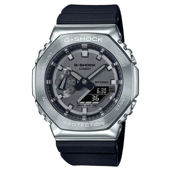 Casio G-Shock GM-2100-1AER Stainless Steel Case Resin Strap Men's Watch - mzwatcheslk srilanka