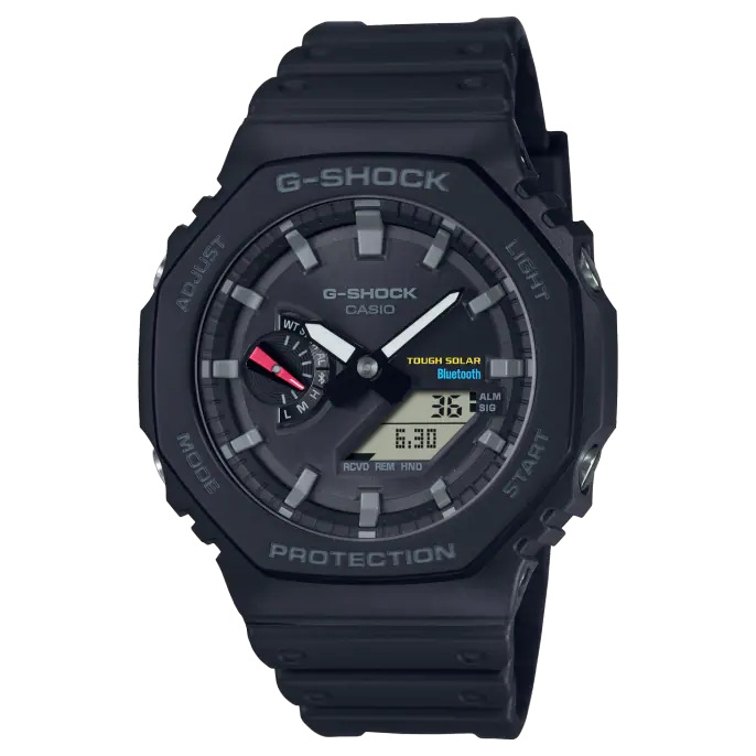 Casio G-shock GA-B2100-1AER Bluetooth Black Solar Power Watch With Resin Strap Mens Watch - mzwatcheslk srilanka