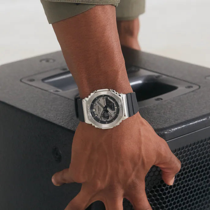Casio G-Shock GM-2100-1AER Stainless Steel Case Resin Strap Men's Watch - mzwatcheslk srilanka