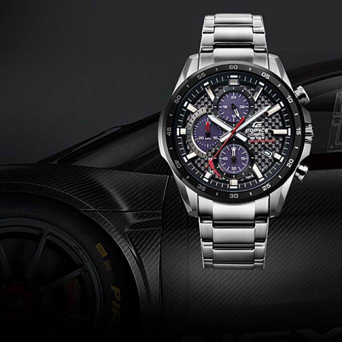 Casio Edifice EQS-900DB-1AV Chronograph Solar Mens Watch - mzwatcheslk srilanka