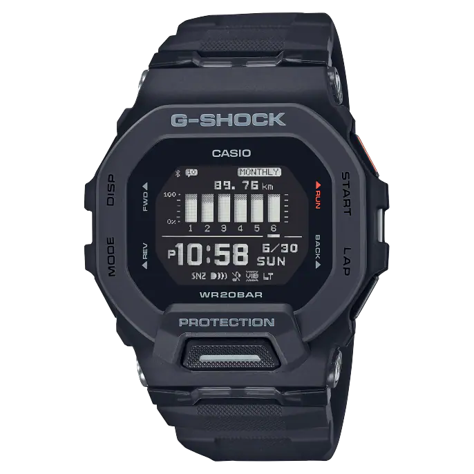 Casio G-Shock GBD-200-1ER G-Squad Digital Black Watch Men's Watch - mzwatcheslk srilanka