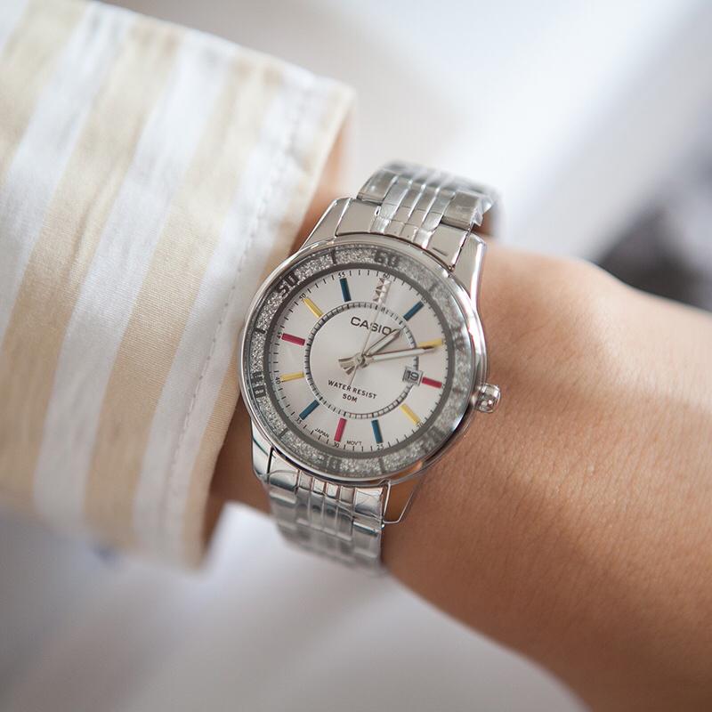Casio Enticer LTP-1358D-7AV Stainless Steel Women's Watch(AVAILABLE ONLINE) - mzwatcheslk srilanka