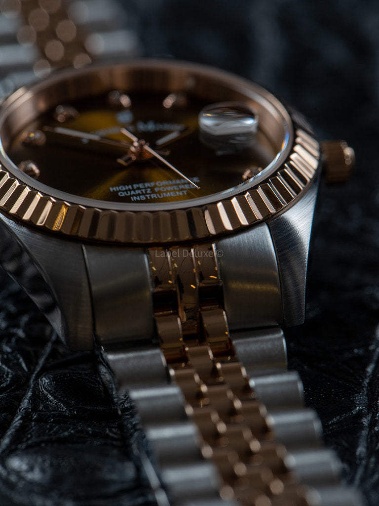 Jacques Du Manoir JWL01202 Inspiration 31mm Brown Dial Two Tone Steel  Women's Watch - mzwatcheslk srilanka