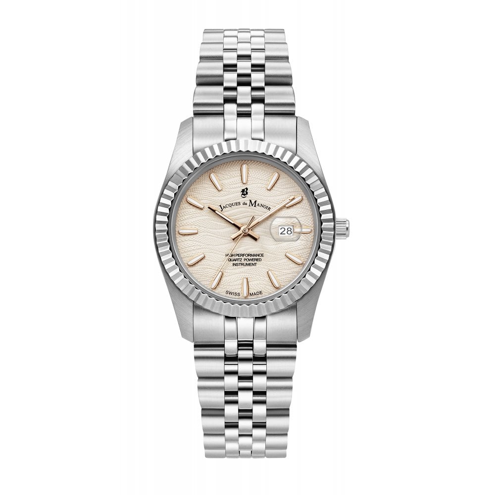 Jacques Du Manoir JWL01802 Inspiration Passion 34mm Champagne Dial Stainless Steel Women's Watch - mzwatcheslk srilanka