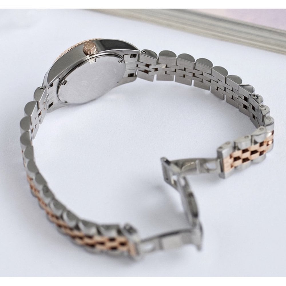 Jacques Du Manoir NRO.24 Inspiration 26mm Silver Dial Two Tone Steel Bracelet Women's Watch - mzwatcheslk srilanka