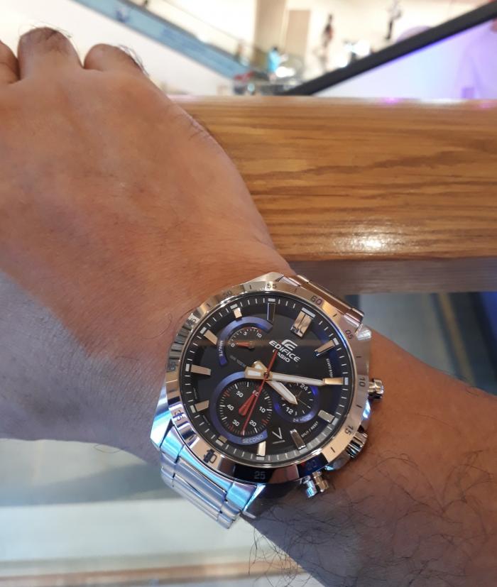 Casio Edifice EFR-573D-2AVUEF Stainless Steel Blue Dial Mens Watch - mzwatcheslk srilanka