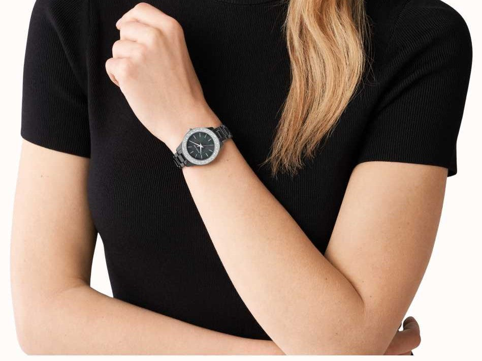 Michael Kors MK4650 Liliane Black Ceramic Women's Watch - mzwatcheslk srilanka