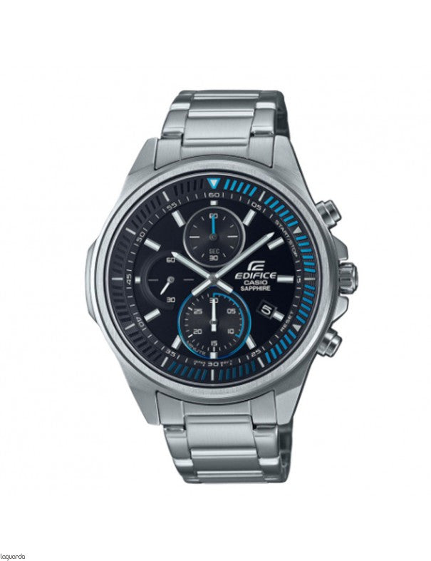 Casio Edifice -Classic Collection EFR-S572D-1AVUEF Stainless Steel Bracelet Black Dial Mens Watch - mzwatcheslk srilanka