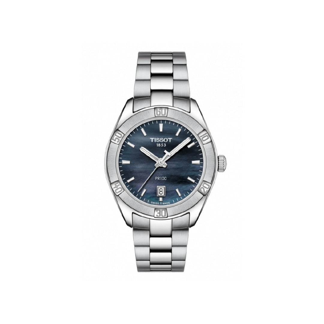 Tissot T1019101112100 PR100 Sport Chic Blue Stainless Steel Bracelet Women’s Watch - mzwatcheslk srilanka