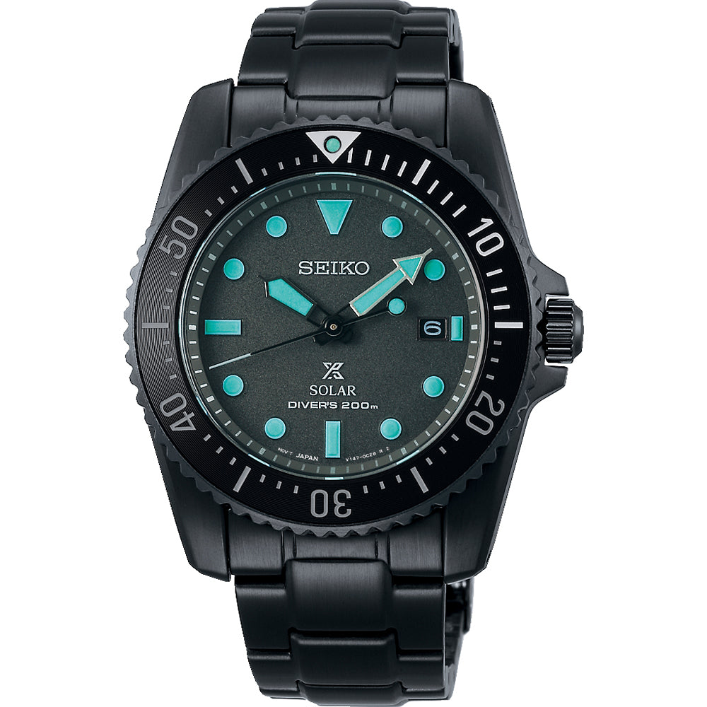Seiko SNE587P1 Prospex "Black Series" Solar Diver's Scuba Diver Men's Watch - mzwatcheslk srilanka