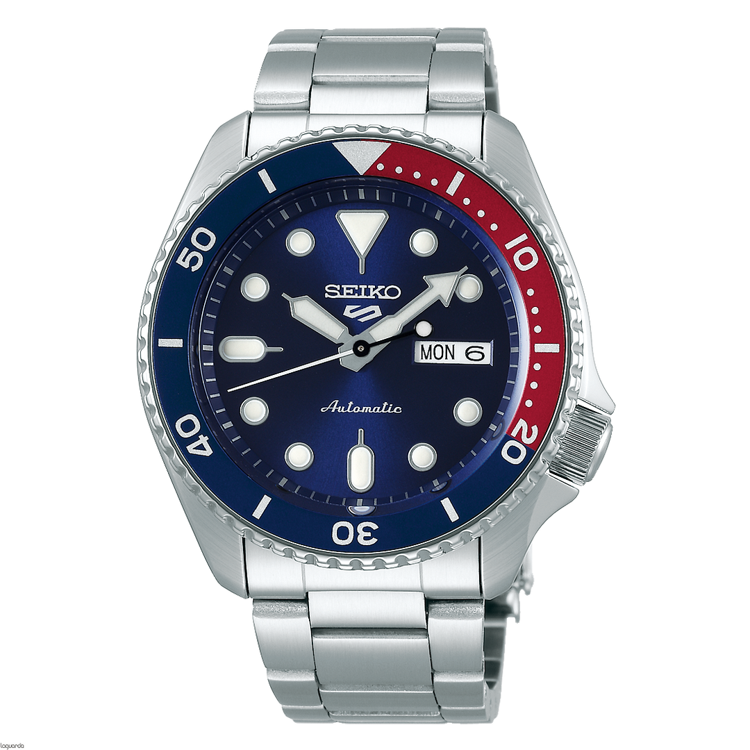 Seiko 5 Sport SRPD53K1 Automatic Pepsi Bezel Men's Watch - mzwatcheslk srilanka