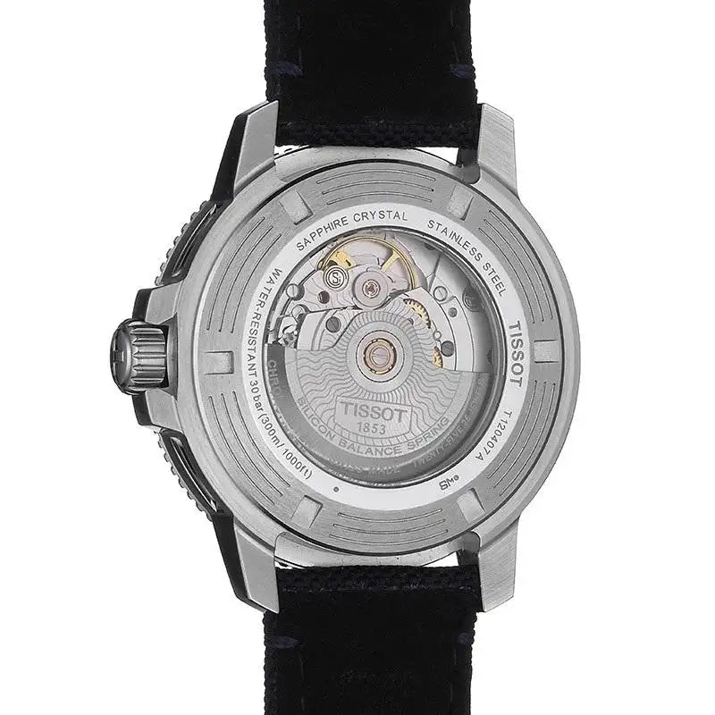 Tissot T1204071704101 Seastar 1000 Powermatic Blue Fabric Strap Blue Dial Men’s Watch - mzwatcheslk srilanka