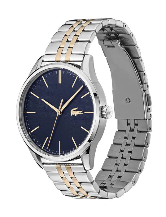 Lacoste 2011048 Vienna Two Tone Stainless Steel Bracelet Blue Dial Men's Watch - mzwatcheslk srilanka