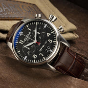 14mm Coffee/Dark Brown Maikes Croc Style Genuine Leather  Replacement watch strap for Women’s Watches