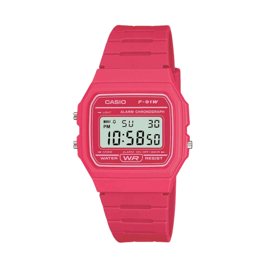 Casio Vintage F-91WC-4AEF (35.2mm) Digital Dial / Orange Resin Unisex Watch