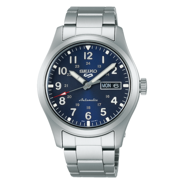 Field Collection Blue Seiko 5 Sports SRPG29K1 Field Collection Blue Dial Stainless Steel Bra ...