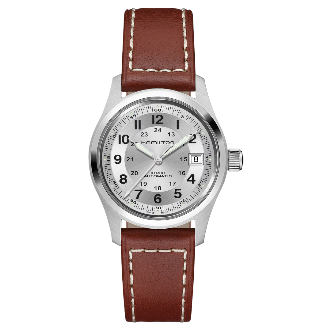 Hamilton Men's Khaki Field H70455553 Auto 38mm Brown Leather Men's Watch